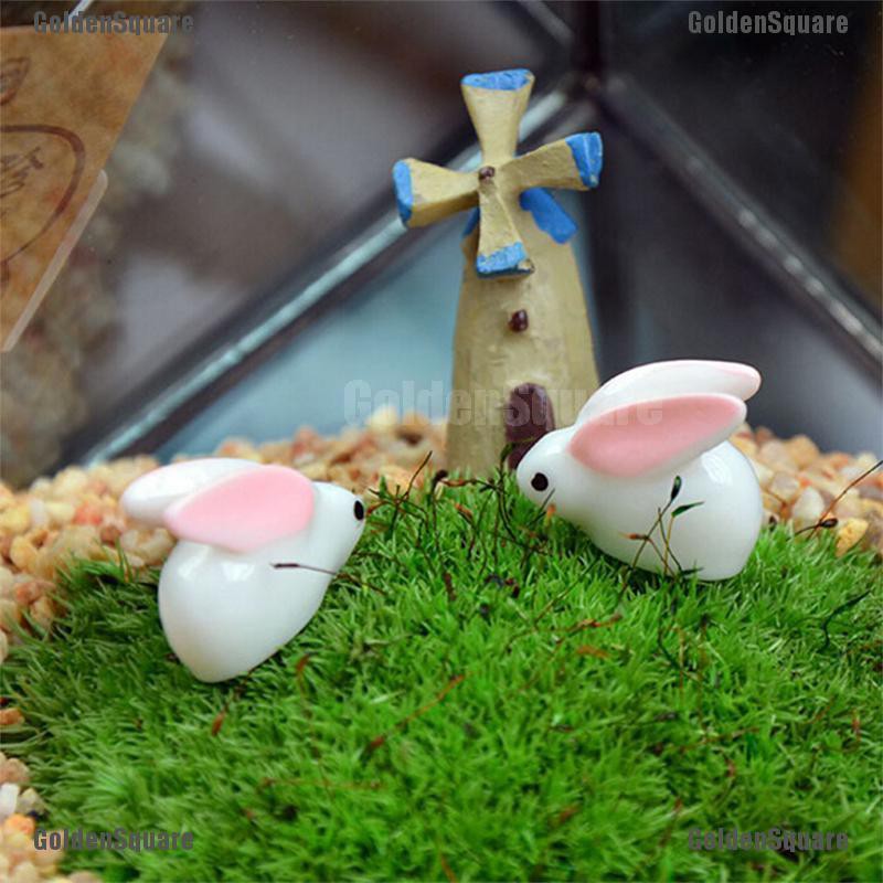 Mô Hình Thỏ Mini Bằng Nhựa Resin Trang Trí Sân Vườn