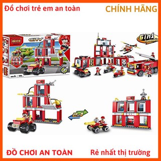 Đồ Chơi Xếp Hình Công An Cứu Hỏa Loại Nhỏ