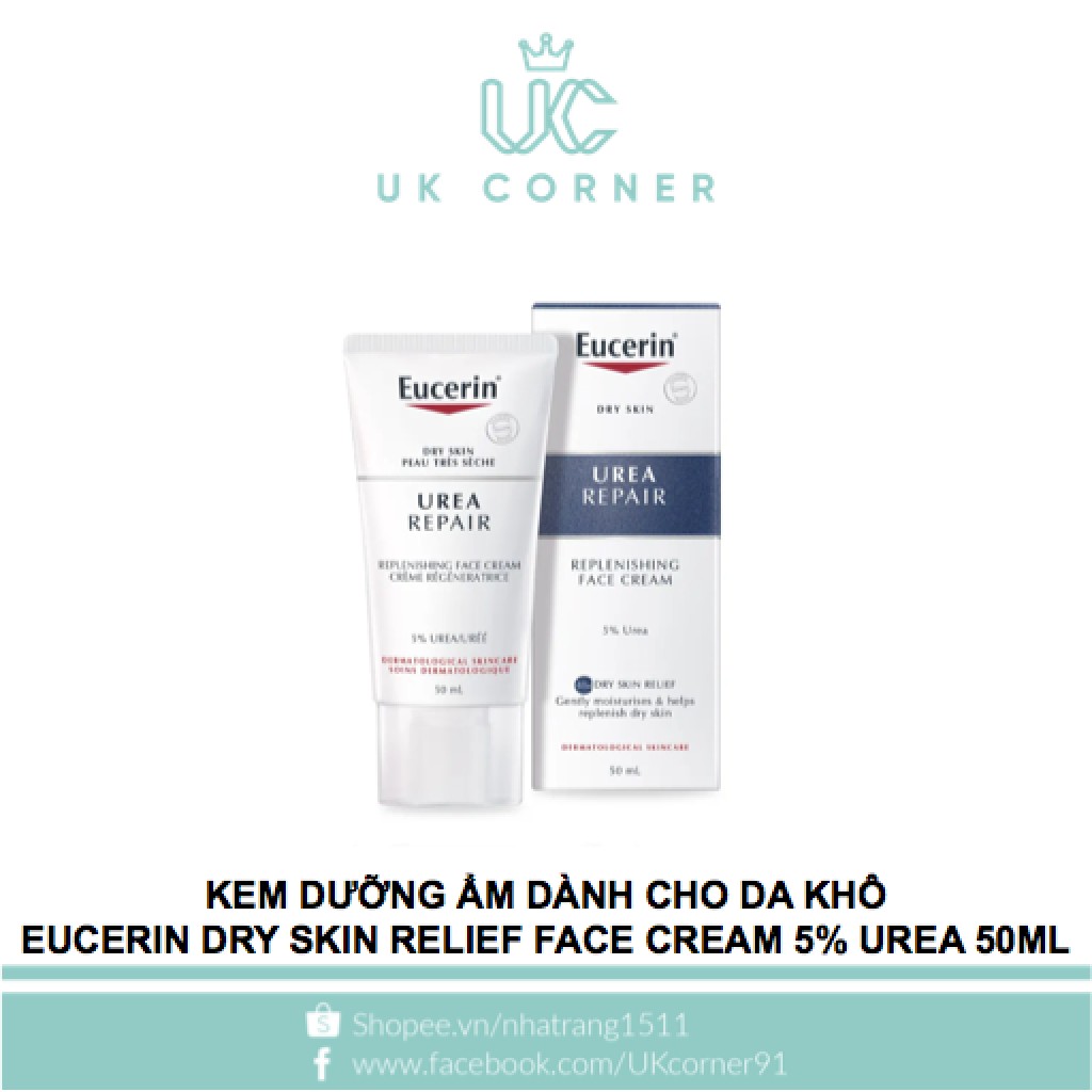 Kem dưỡng ẩm dành cho da khô Eucerin Dry Skin Relief Face Cream 5% Urea 50ml | BigBuy360 - bigbuy360.vn