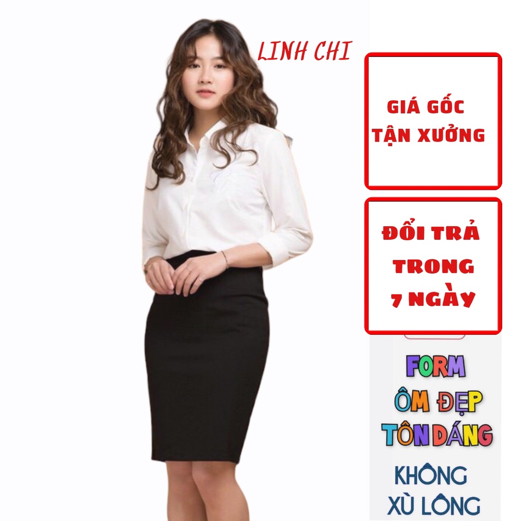 Chân váy công sở  cao cấp LINH CHI form đẹp mặc cực tôn dáng có xẻ sau và dây kéo sau lưng ĐƯỢC ĐỔI TRẢ THOẢI MÁI CV28