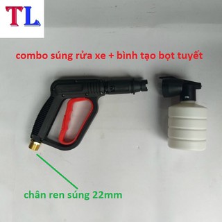 Súng Xịt Rửa Xe Áp Lực Cao Và Bình Phun Bọt Tuyết