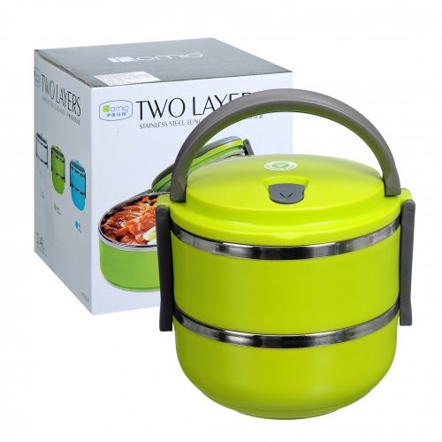 Hộp Đựng Cơm Giữ Nhiệt Ăn Trưa Văn Phòng 2 tầng Lõi Inox Giữ Nhiệt / Camen 2 Tầng Bằng Nhựa Lõi inox