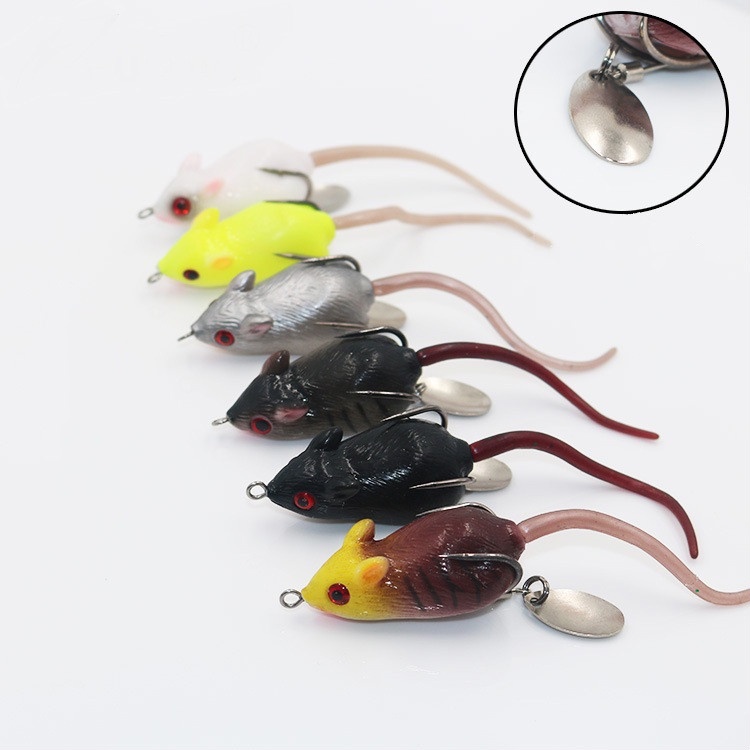 Mồi Câu Cá Giả 3d Có Móc 5.5cm / 10.5g Thunder Frog Rat Frog Lures Lure Bait Soft Bait Lure Suit Freshwater Double Hook Barbed Lei Frog Lei Mouse Bait