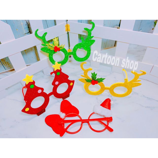 Kính không tròng Noel dễ thương trang trí giáng sinh