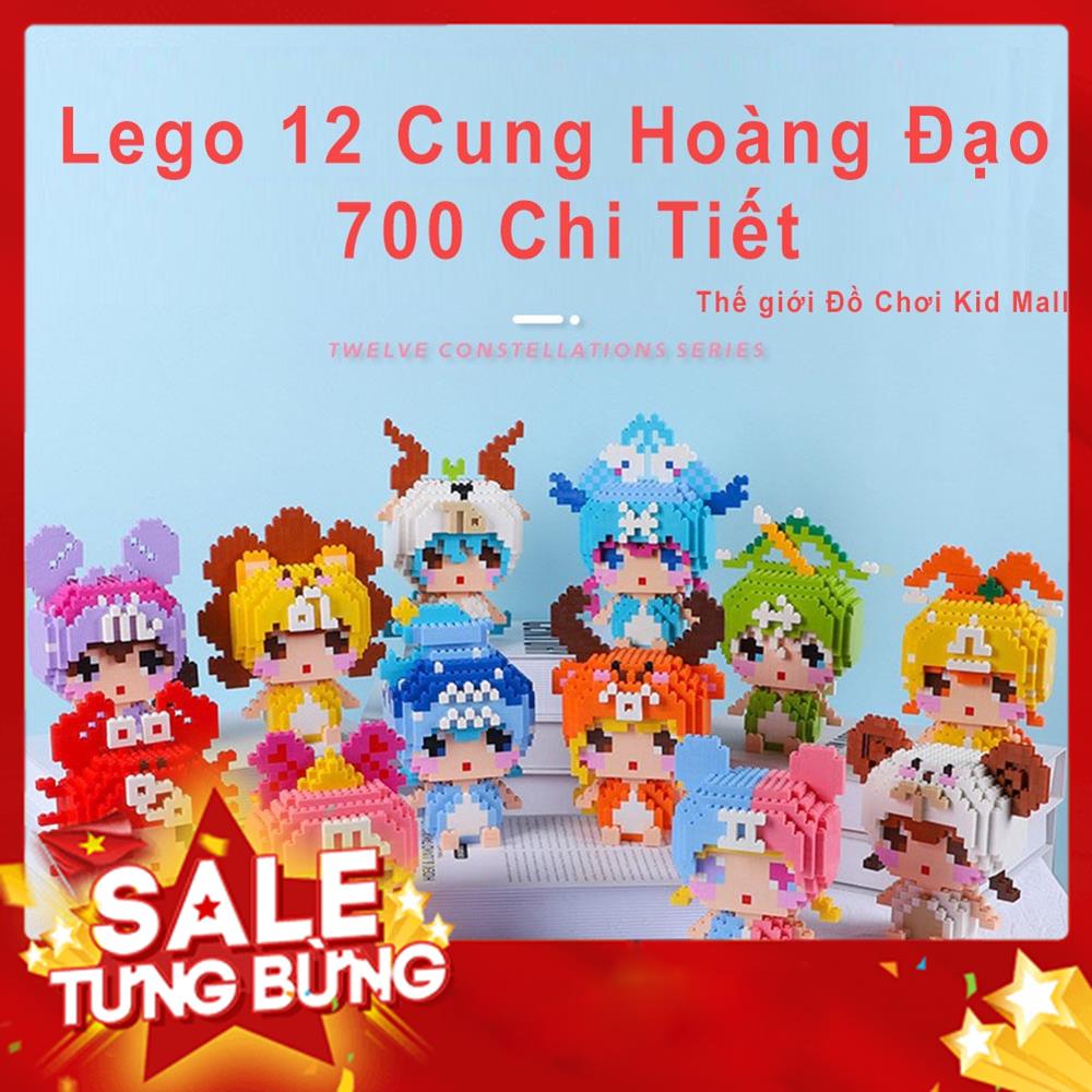 Lego 12 Cung Hoàng Đạo 3D 700 chi tiết, Lego Lắp Ghép Cung Hoàng Đạo, Quà Tặng Theo Cung Hoàng Đạo Đẹp, Lego M24