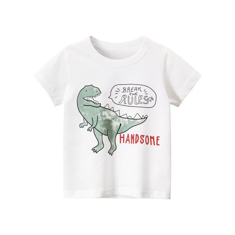 Áo thun bé trai dễ thương in hình Khủng Long Dinosaur mẫu mới 2020 chất liệu !00% cotton an toàn cho bé AT001