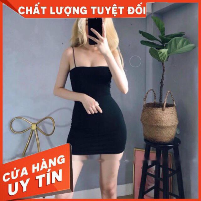 VÁY BODY 2 dây TRƠN VẢI ĐẸP XỊN- hình thật cotton zip dày mịn | BigBuy360 - bigbuy360.vn