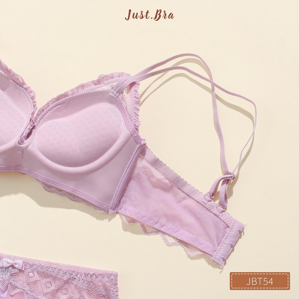 Bộ đồ lót Just Bra chất liệu ren cao cấp, mút dày nâng ngực JBT54 | BigBuy360 - bigbuy360.vn