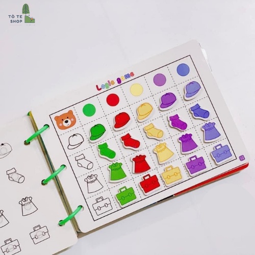 Học liệu bóc dán Montessory cho bé, học liệu busy book bóc dán thông minh 17 chủ đề, Sách bóc dán tiếng Anh