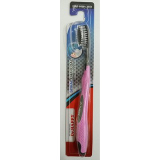Bàn chải Dr.Happy Spiral Charcoal - Lông mềm mại, thân nhiều chi tiết nổi tạo ma sát dễ cầm