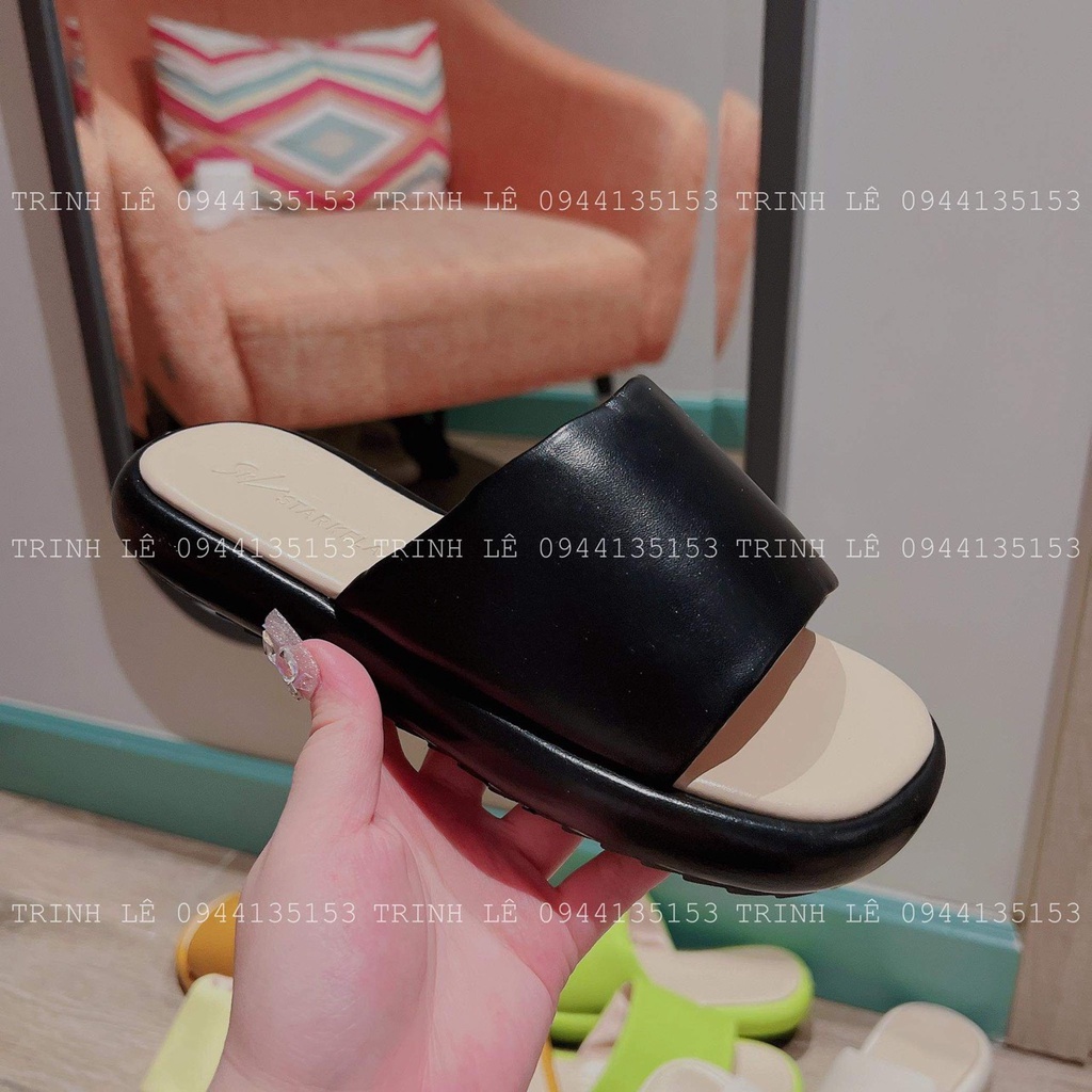 Dép Quai Ngang Nữ Quai Mềm Cao 2cm Thời Trang Hot Trend Phối Nhiều Màu TRINH LÊ SHOP GIÀY DÉP HT95