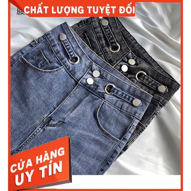 [ Mã FAGREEN55 giảm 10% tối đa 30K đơn 99K] Quần jeans ôm lưng cao 2 nút dáng siêu dài- hình thật chính chủ | WebRaoVat - webraovat.net.vn