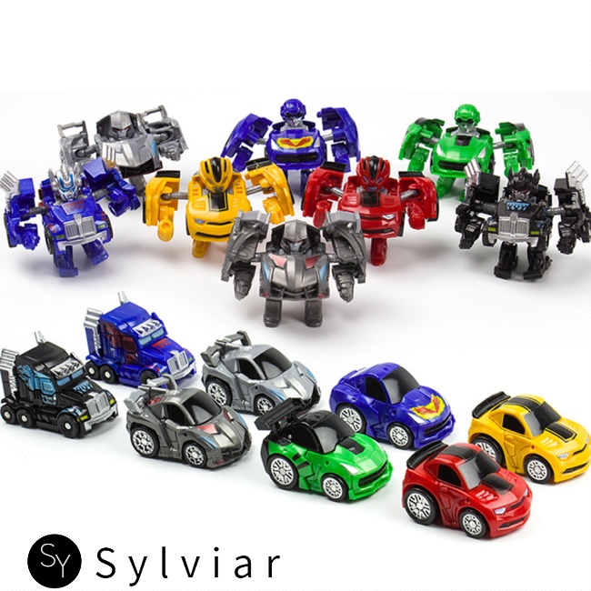 Đồ Chơi Robot Xe Hơi Biến Hình Mini Dễ Thương Cho Bé