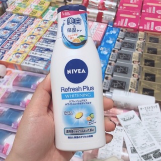 SỮA DƯỠNG THỂ TRẮNG DA NIVEA REFRESH PLUS WHITENING CỦA NHẬT.