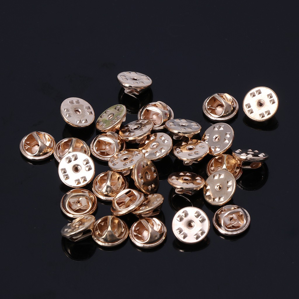 30 Pcs Comfort Fit Butterfly Rubber Pin Replacement  Brooch Finding