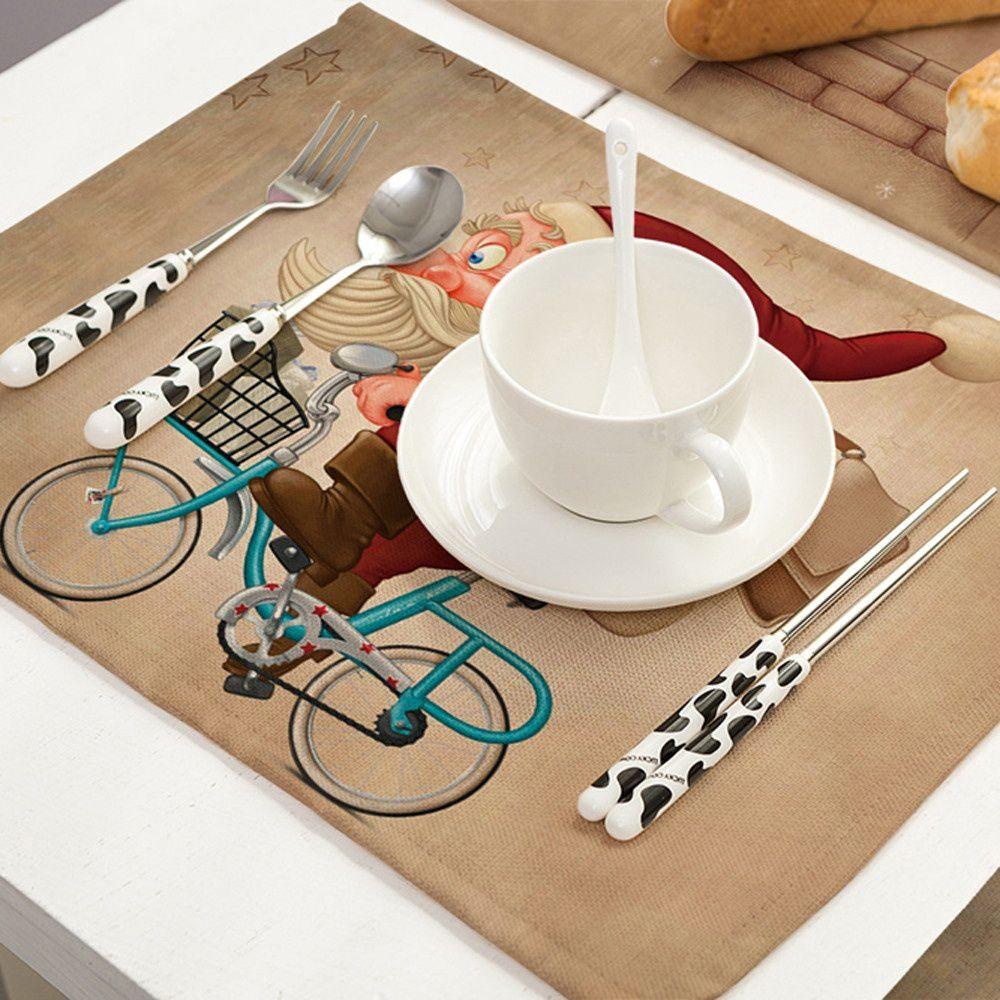 FOREVER Thảm Trải Bàn Ăn Họa Tiết Giáng Sinh