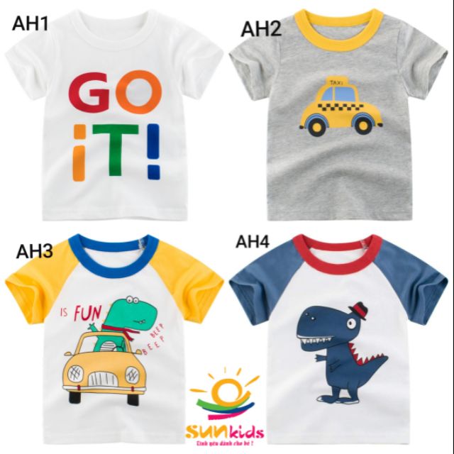 Áo Bé Trai cotton cộc tay 27kids chính hãng