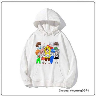 Áo Hoodie Nam Nữ Hero Team Mini World màu trắng - áo cực chât