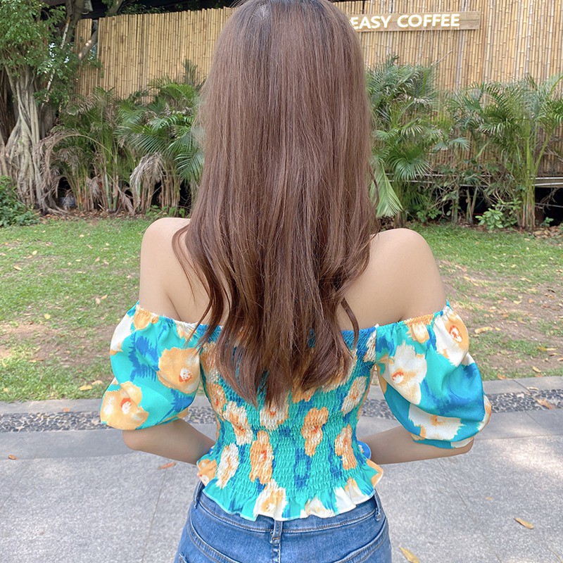 Áo Croptop Chất Chiffon Hoạ Tiết Hoa Thiết Kế Ngọt Ngào Cho Nữ | BigBuy360 - bigbuy360.vn