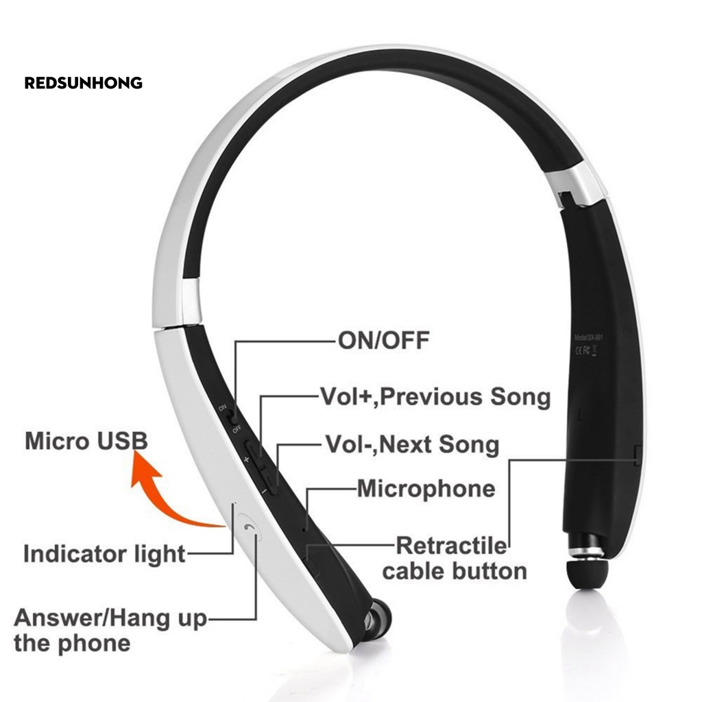 Tai Nghe Nhét Tai RSH.z SX-991 Bluetooth Không Dây Âm Thanh Nổi HiFi 5.0 Phong Cách Thể Thao