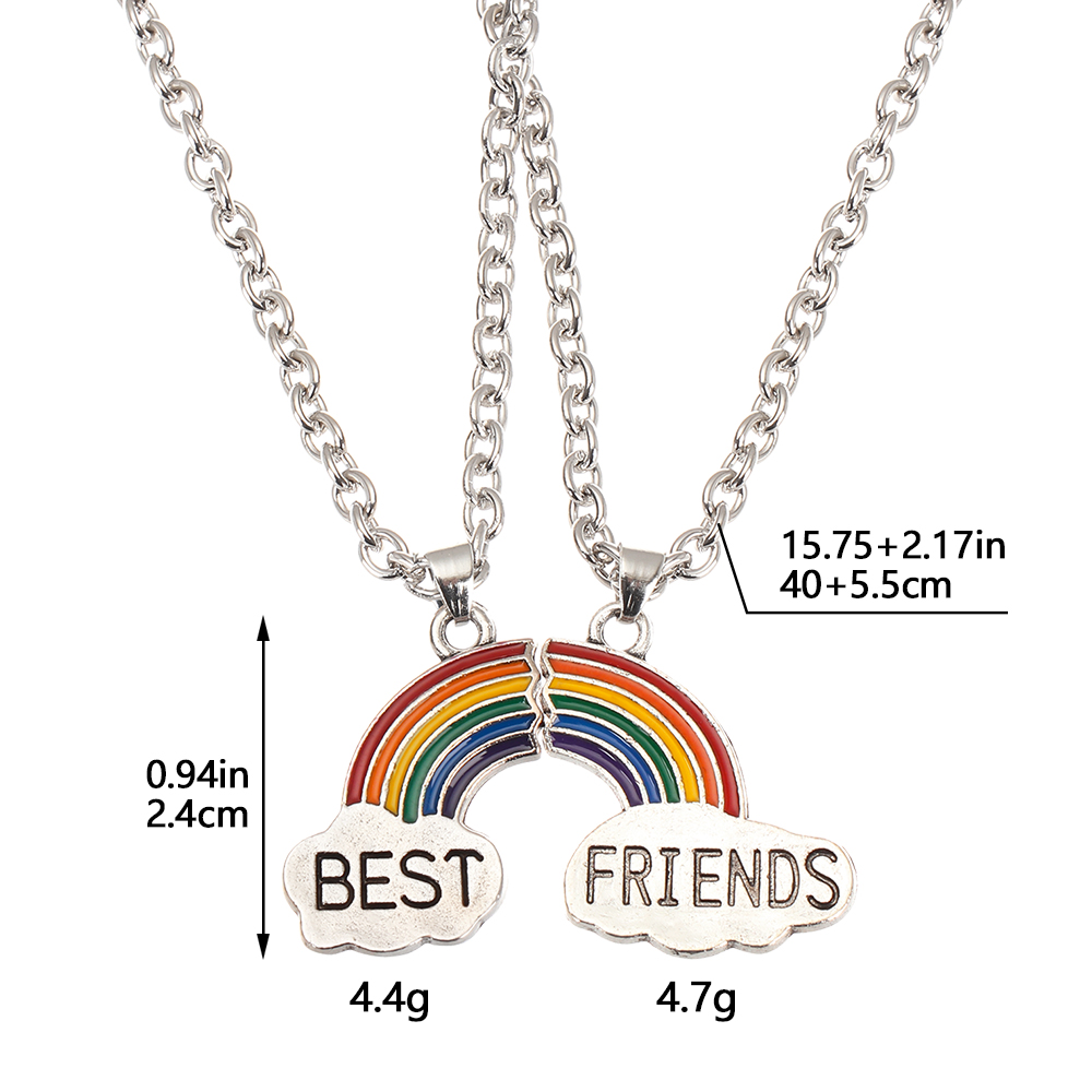 Vòng cổ hình cầu vồng tình bạn thời trang cho nam và nữ