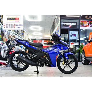Tem trùm exciter 155 xanh trắng xám, tem exciter155, team trùm ex 155, tem xe ex155 xanh trắng xám