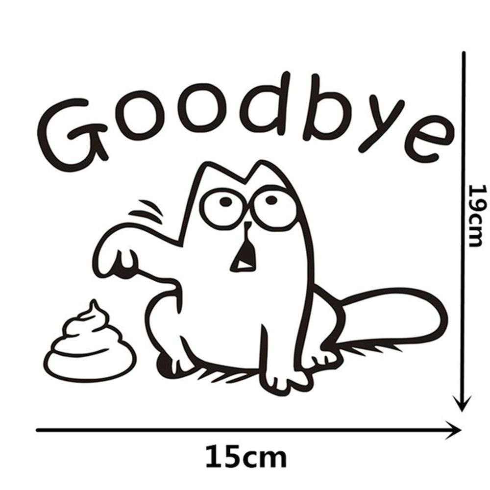 Toilet Seat Sticker Goodbye Wall Decal Home Decor