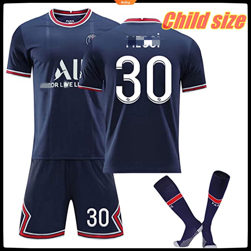 Áo thun bóng đá size lớn PSG Messi Mbappe Neymar 2021 2022 PSG 21 22 cho trẻ em