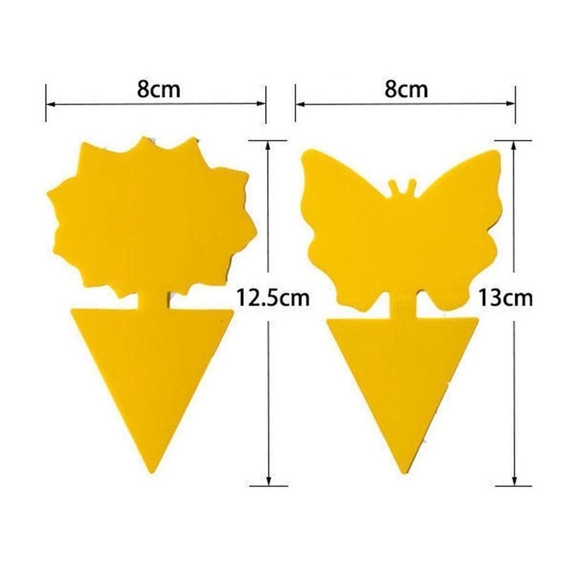 2/5/10Pcs Pack Double Sided Thicken Mosquito Viscosity Board / Home Balcony Garden Yellow Environmental Friendly Physical Plastic Lure Insect Sticky Plates