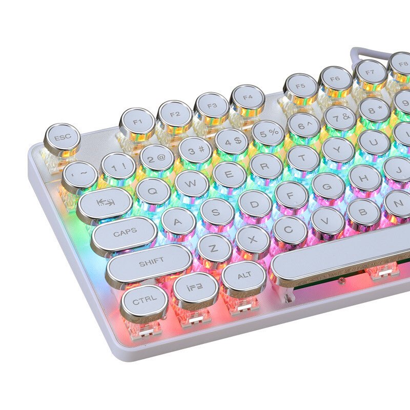Bàn phím cơ gaming, Bàn phím máy tính Meishang E87 dòng phím tròn LED tuổi thọ 50 triệu lần bấm BH 12 tháng