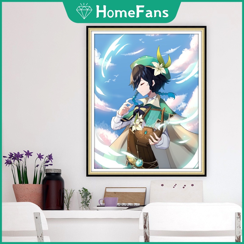 Bộ Tranh Đính Đá 5D Tự Làm 30x40cm / 40x50cm Hình Game Độc Đáo