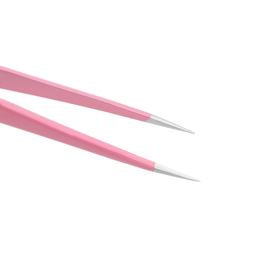 [Hàng mới về] Nhíp gắp đá giả/miếng dán đính móng bằng kim loại với đầu nhấn bằng silicon