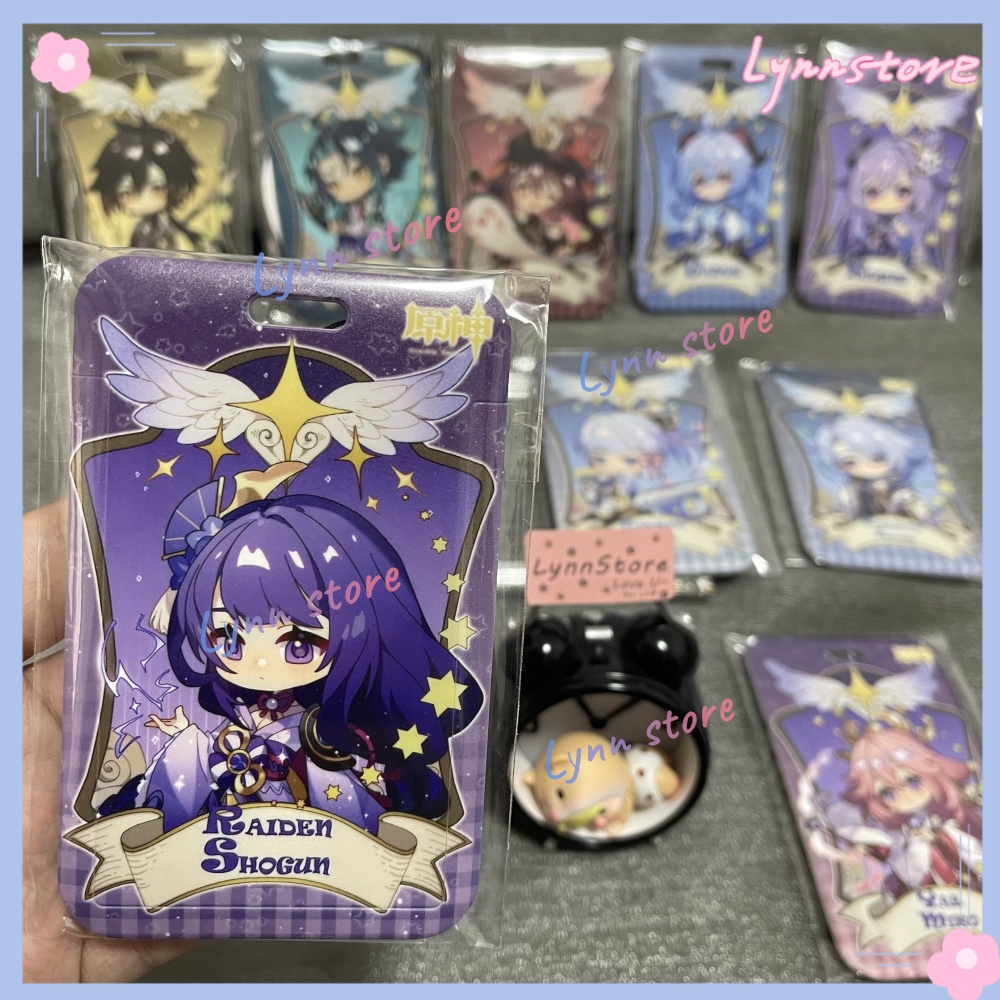 Ví Đựng Thẻ Id / Xe Buýt Hoạt Hình Genshin Va Chạm Raiden Shogun Abs Có Móc Khóa Quà Tặng Cho Học Sinh