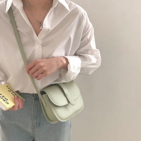 Túi Đeo Chéo Hình Vuông Nhỏ Màu Trơn Phong Cách Phương Tây Thời Trang Cao Cấp Cho Nữ