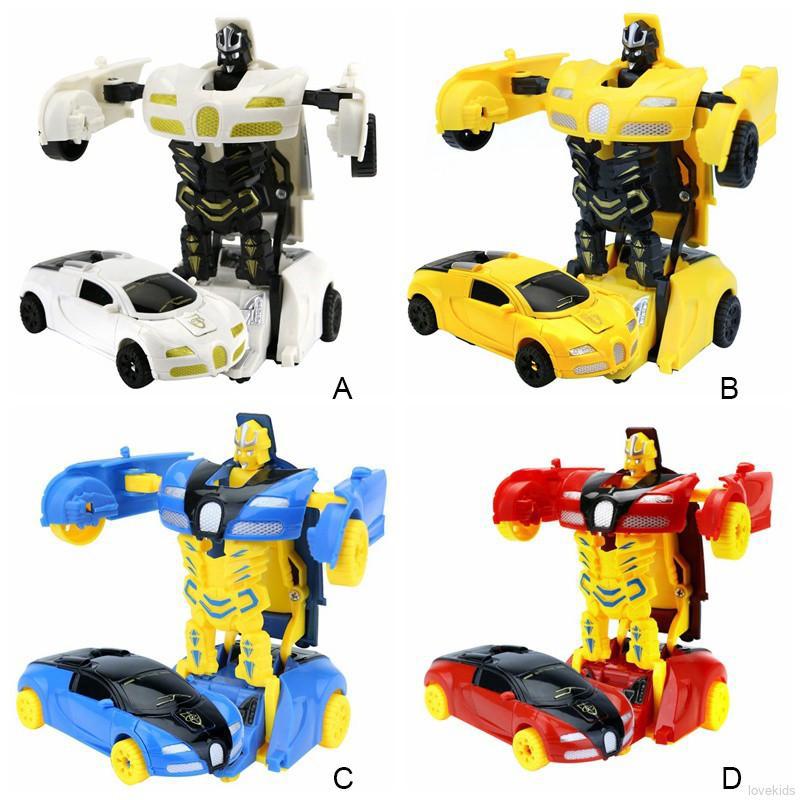 Đồ chơi xe hơi biến hình rô bốt mini kiểu hoạt hình dễ thương