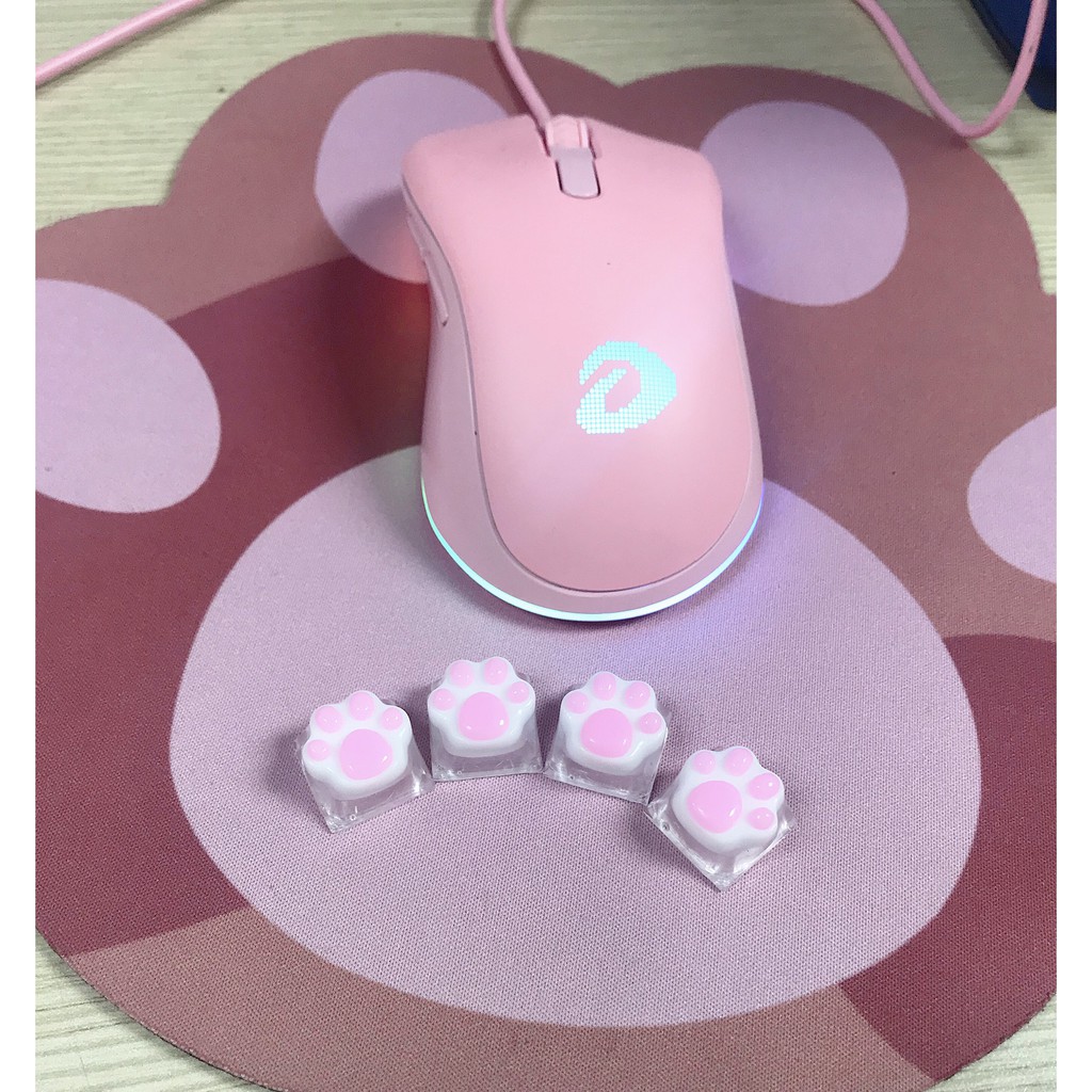 🎁(XẢ HÀNG) Keycap chân mèo 🐾 Neko xuyên led 🐱 Keycaps bé mèo cute handmade trang trí bàn phím cơ gaming (1 nút)