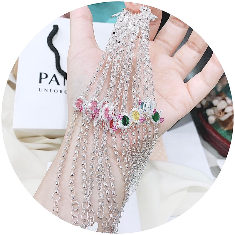 LẮC TAY BAC MO MÈO KITTY CHO BÉ GÁI - VÒNG TAY BẠC TRẺ CON