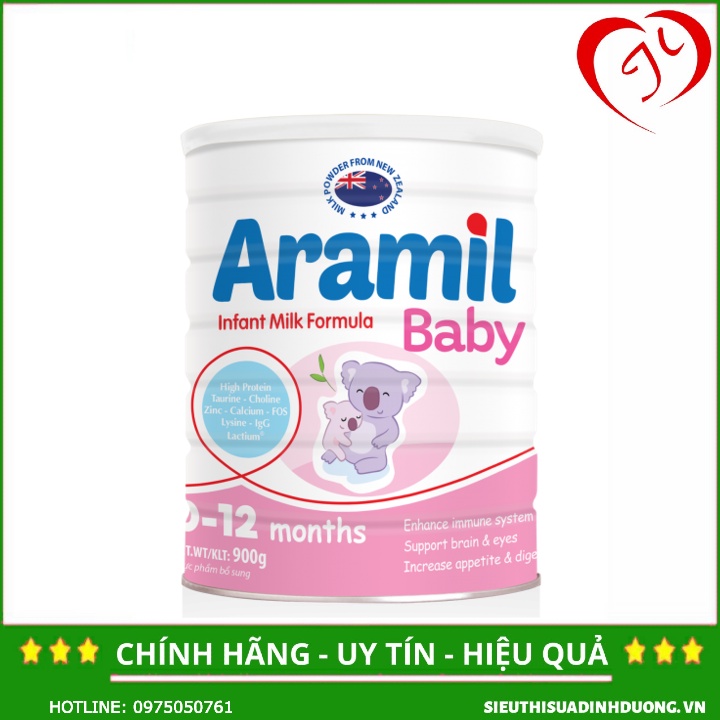 [CHÍNH HÃNG] Sữa Aramil Baby hộp 900g