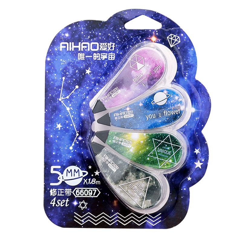 Set 4 Bút Xóa Kéo Họa Tiết Ngôi Sao Xinh Xắn