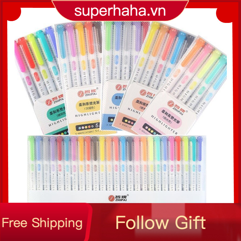 Set 5/25 Bút Dạ Đánh Dấu Hai Đầu Tiện Dụng