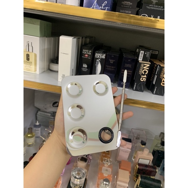 Khay trộn nền inox hàng siêu đẹp chống rỉ kèm cây trộn