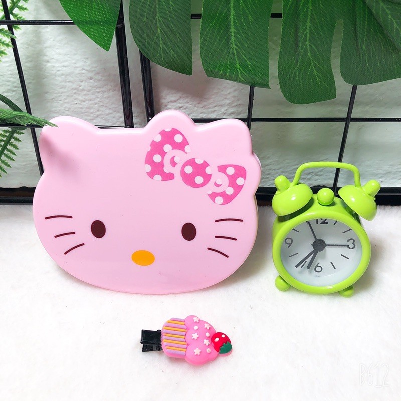 Gương mini kèm lược đầu mèo kitty