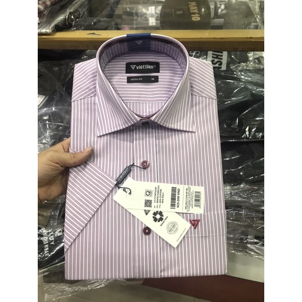 [ SALE ] Áo Sơ Mi Ngắn Tay Việt Tiến Chính Hãng Dáng Xuông