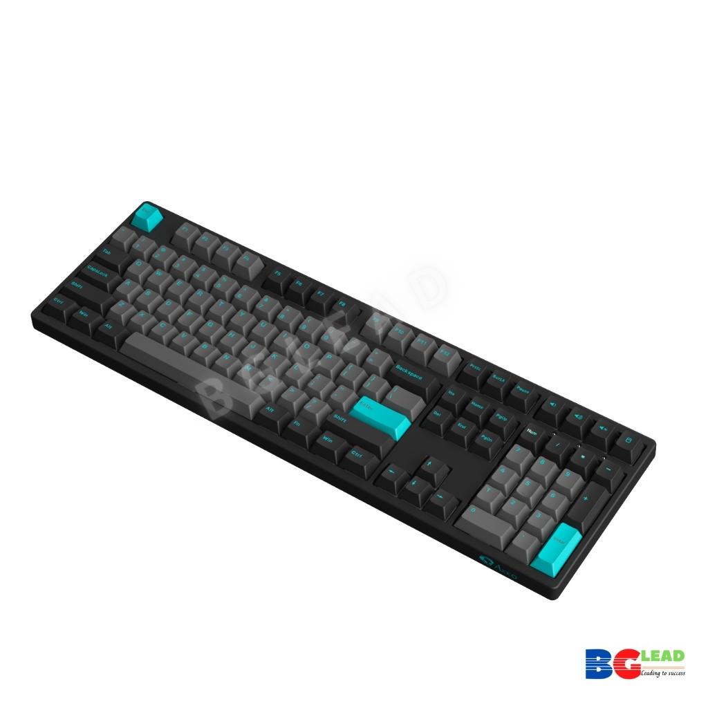 AKKO 3108 Plus Black &amp; Cyan / 3087 Plus Black &amp; Cyan (Foam tiêu âm / AKKO CS switch) - Mai hoàng phân phối