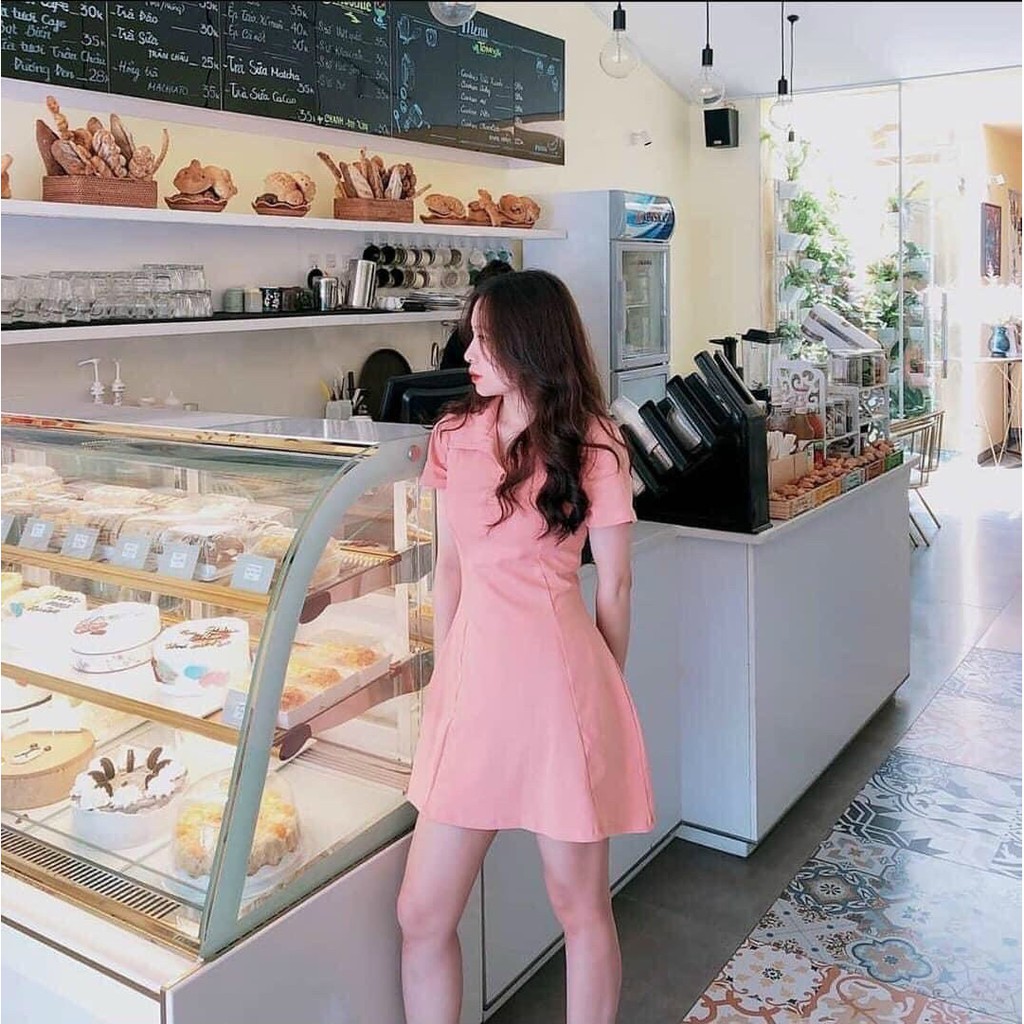 [Mẫu mới]_Đầm Thun Cotton POLO Dáng xòe / Dáng chữ A Siêu Xinh cute PHS1596 | BigBuy360 - bigbuy360.vn