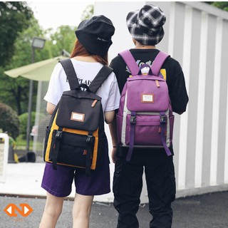 Balo thời trang đi học Unisex nhiều ngăn chống nước màu đen