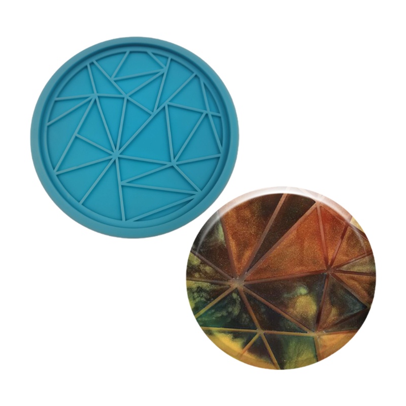 Khuôn Silicone Làm Đế Lót Ly Hình Tròn Bằng Epoxy Resin Diy