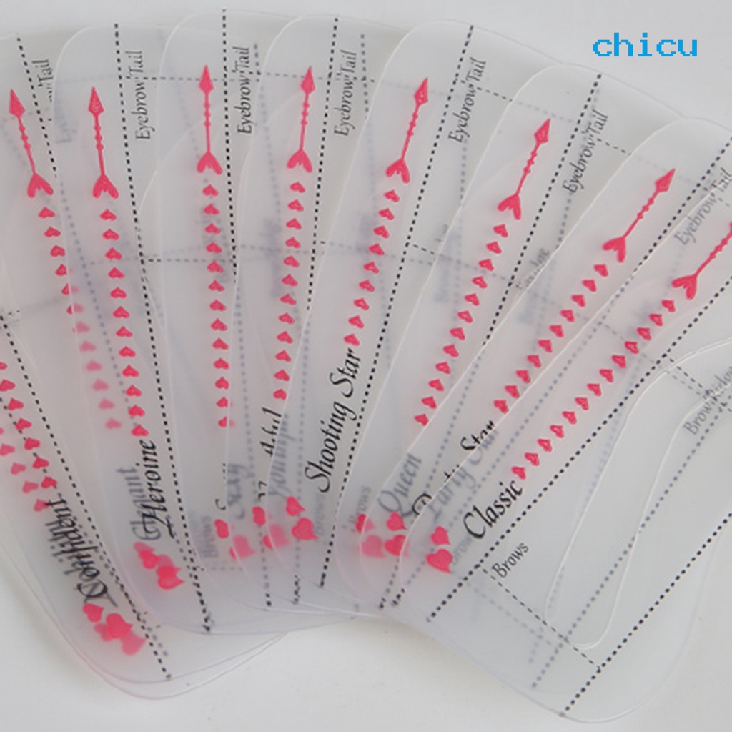 [Hàng mới về] Set 10 khuôn kẻ lông mày chính xác tiết kiệm sức cho nữ