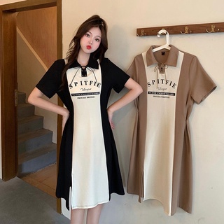 Đầm polo Cột Dây Dáng Chữ a In Họa Tiết Màu Sắc Cổ Điển Thời Trang Xinh Xắn Cho Nữ