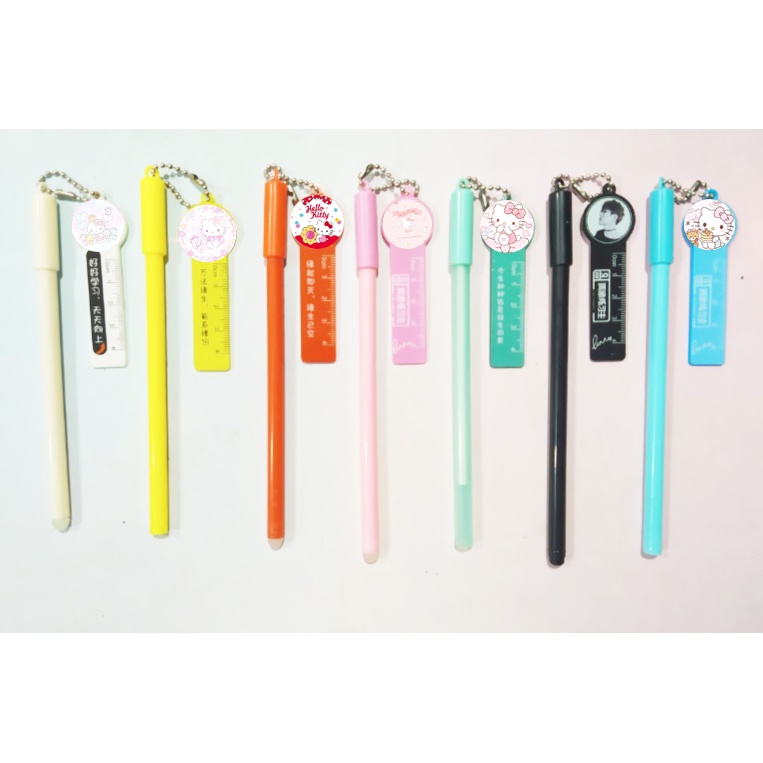 Bút kitty kèm dây móc mica BMCI45 bút cute dễ thương hoạt hình